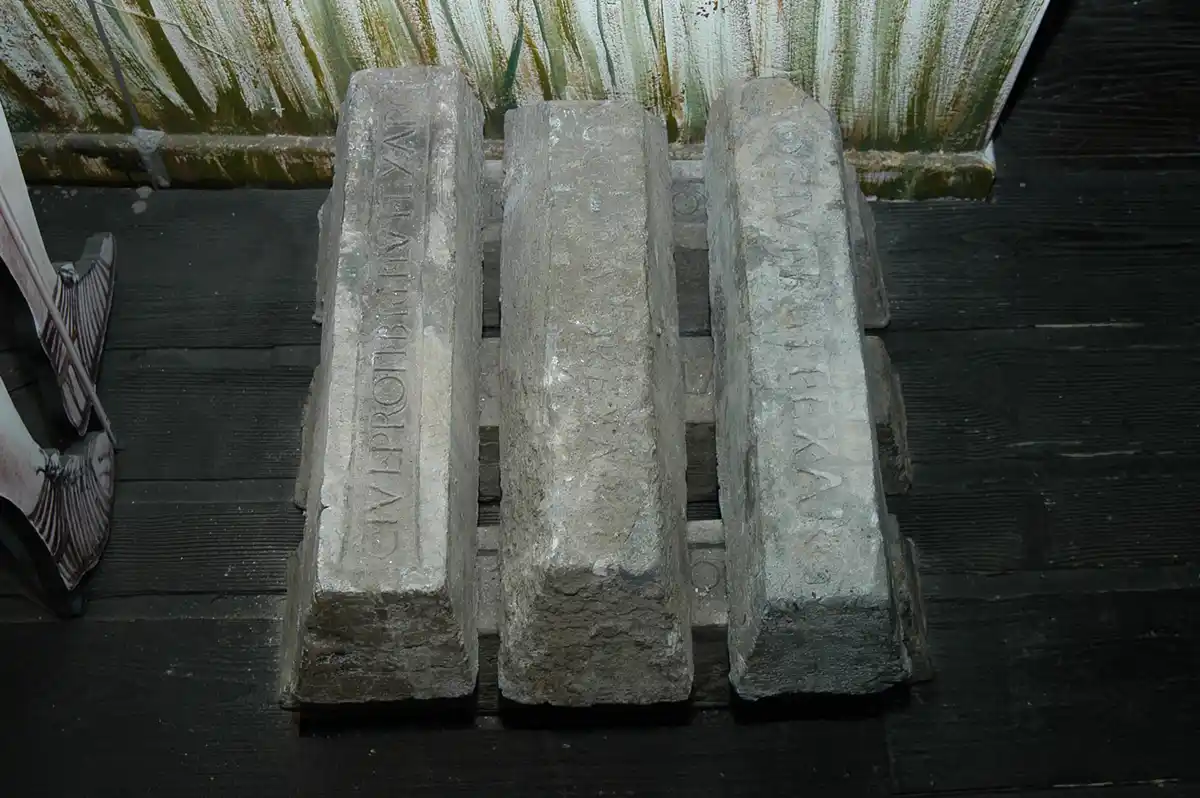 Archeological find, of some "Iron Pigs" from the Iron Masters website.