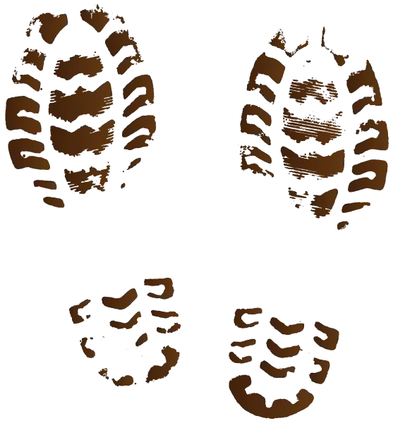 A brown muddy boots icon to represent accessibility along the canal trail.